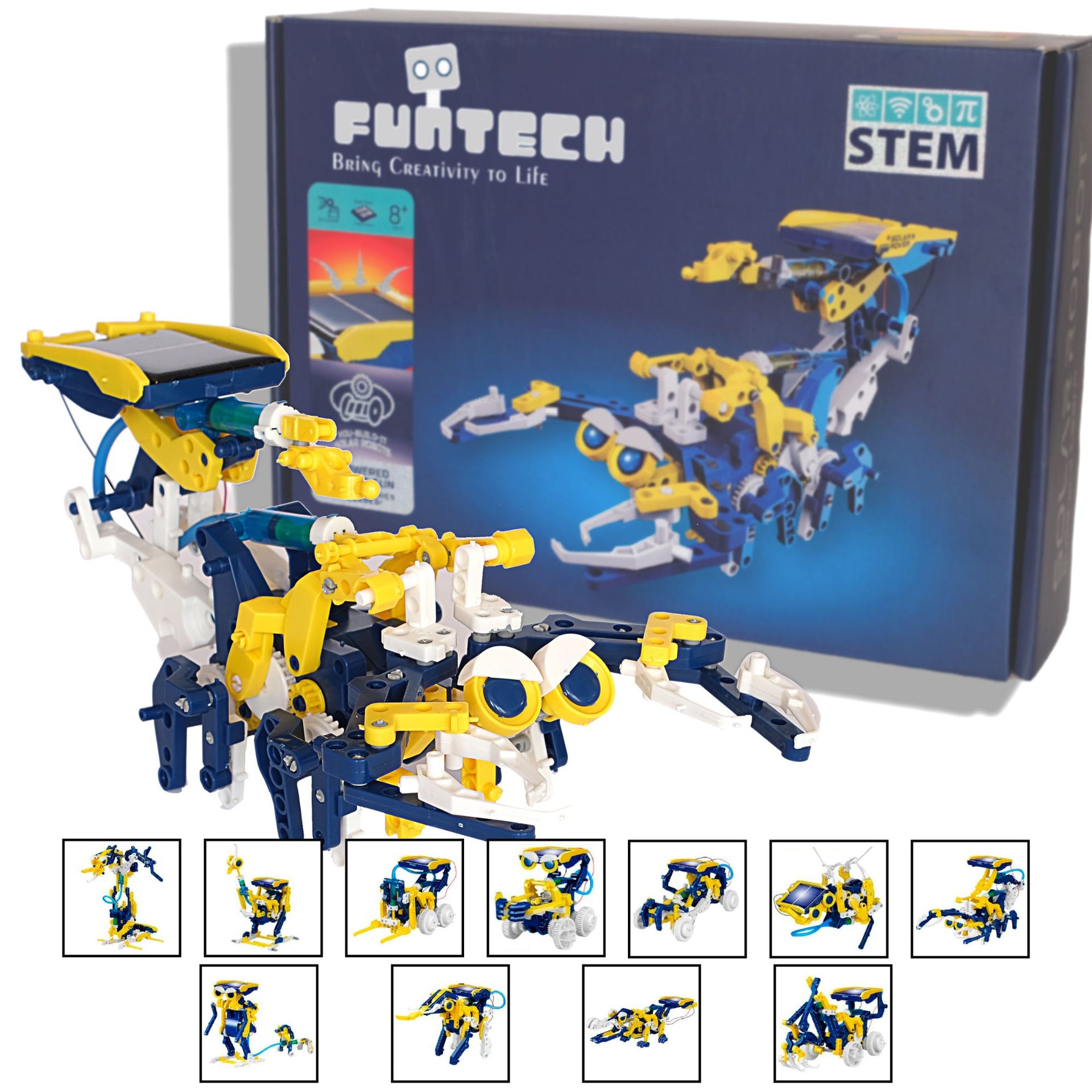  FUNTECH Robotica para niños 8 años o Mas, Construye tu Propio  Robot Solar, 11 Robot para Montar en 1, Taller de Robots y Kit Robotica,  Robot Juguete Educativo Stem, Regalos niños (231 Piezas)